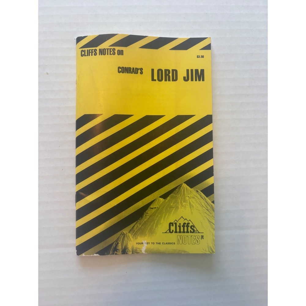Conrad's Lord Jim Cliff Notes 1991 Excellent Paperback